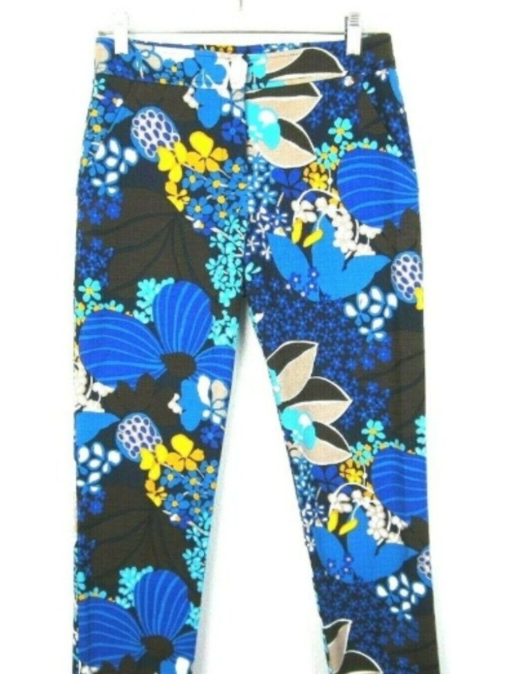 NWT Trina Turk Tropical Floral Pants Sz 2 Slim Leg 27" Inseam